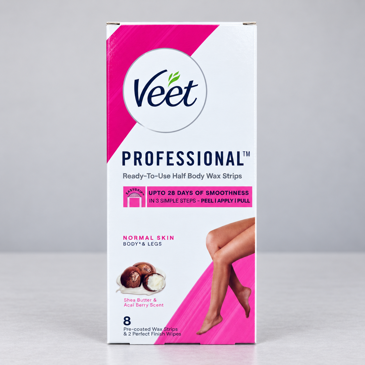 شرائح شمع Veet Professional للبشرة العادية – 8 شرائح