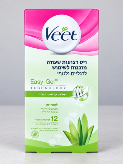 شرائح شمع Veet Easy-Gel للبشرة الجافة – 12 شريحة