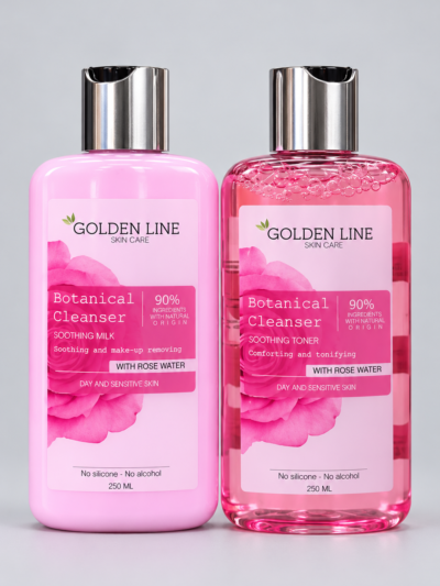 تونر Golden Line Botanical بماء الورد – 250 مل