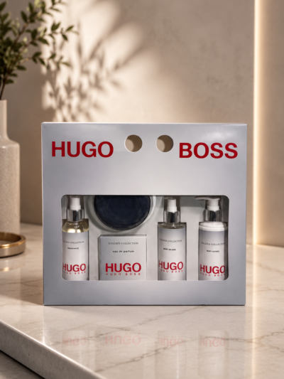طقم هدايا Golden Collection Hugo Boss – 4 قطع