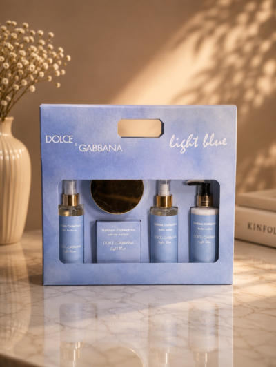 طقم هدايا Golden Collection Light Blue – 4 قطع